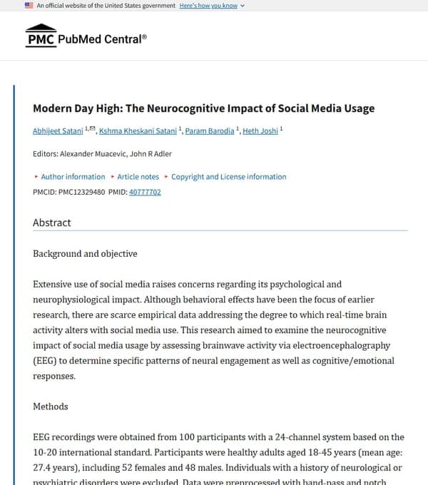 Modern Day High: The Neurocognitive Impact of Social Media Usage